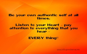 Be your own authentic self